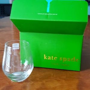 Kate Spade Larabee Dot Stemless Wine Glasses